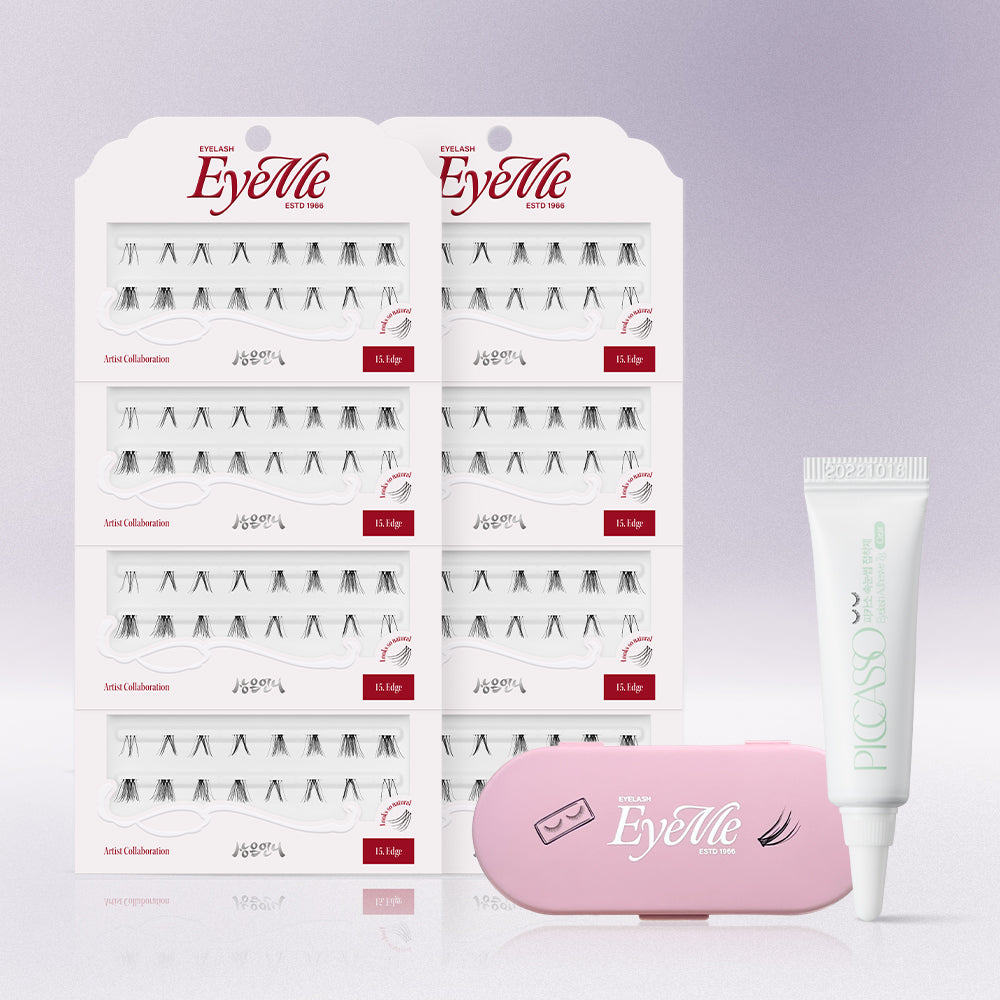 Picasso AIMI x Sang-eun Unni Cluster Eyelashes 8-Piece Value Set (+Lash Glue Tube + Lash Case)