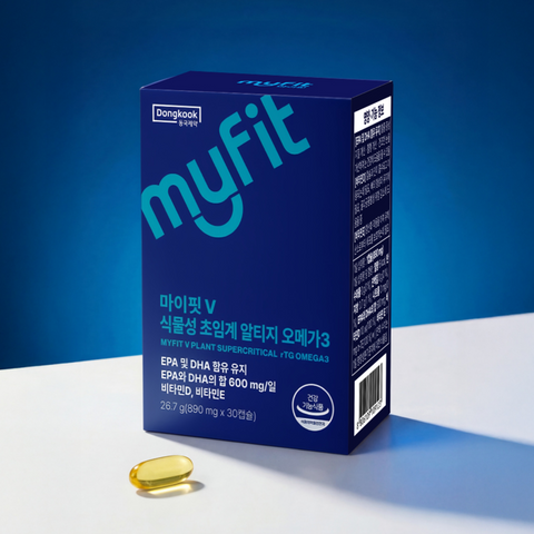 DongKook MyFit V Plant-Derived Supercritical rTG Omega-3 30 Capsules x 6 (6-Month Supply)