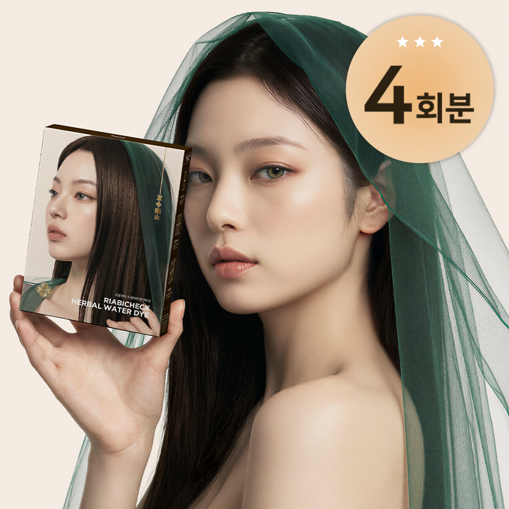 Jsoop Riabichek Herbal Self Water Hair Dye (Powder) - Natural Brown, 10g x 4