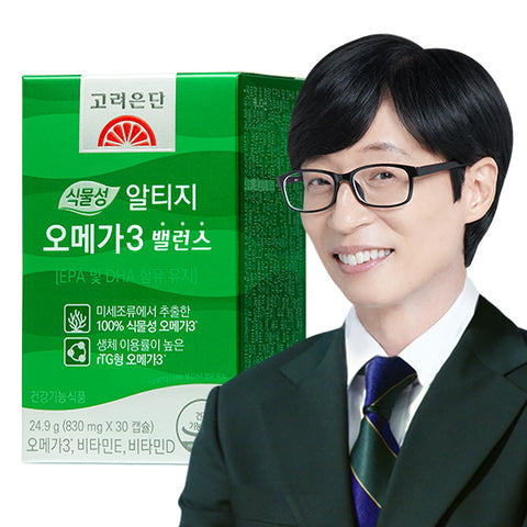 Koreaeundan Plant-Based rTG Omega-3 Balance 30 Capsules (1 Bottle)