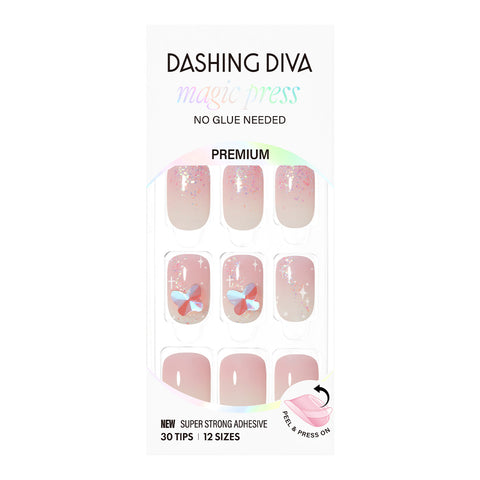 Dashing Diva Magic Press Dreaming Garden (Regular Round) Nail Tips
