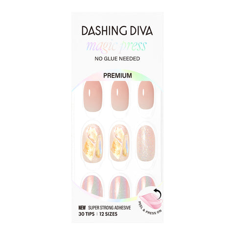 Dashing Diva Magic Press Glare (Long Oval) Nail Tips