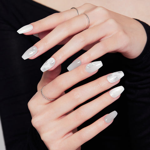 Dashing Diva Magic Press Gracy Marble (Coffin) Nail Tips