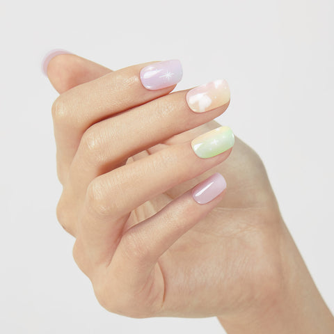 Dashing Diva Magic Press Pastel Cloud (Regular Round) Nail Tips