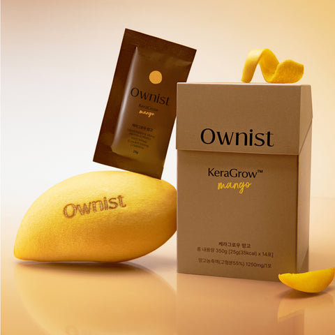 Ownist KeraGrow Mango 84 Packs (12-Week) Oral Keratin & Biotin Supplement