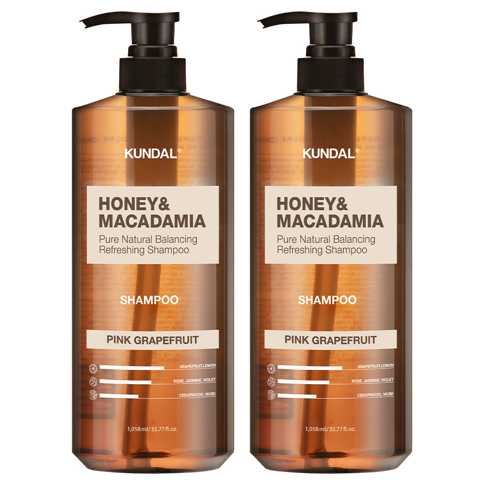 Kundal Nature Shampoo 2-Piece Set - Pink Grapefruit, 1058 ml