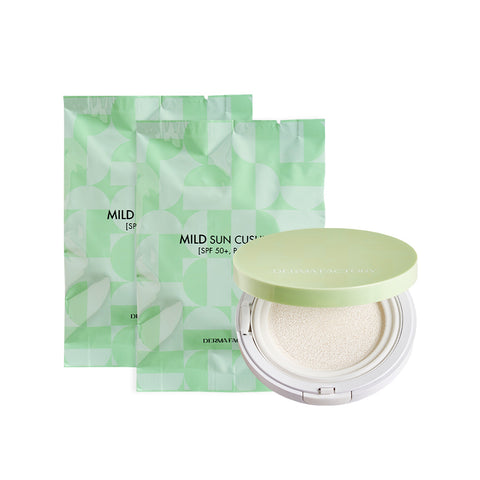 Derma Factory Mild Mineral Sun Cushion 26g Set (Main + Refill, 2-Pack)