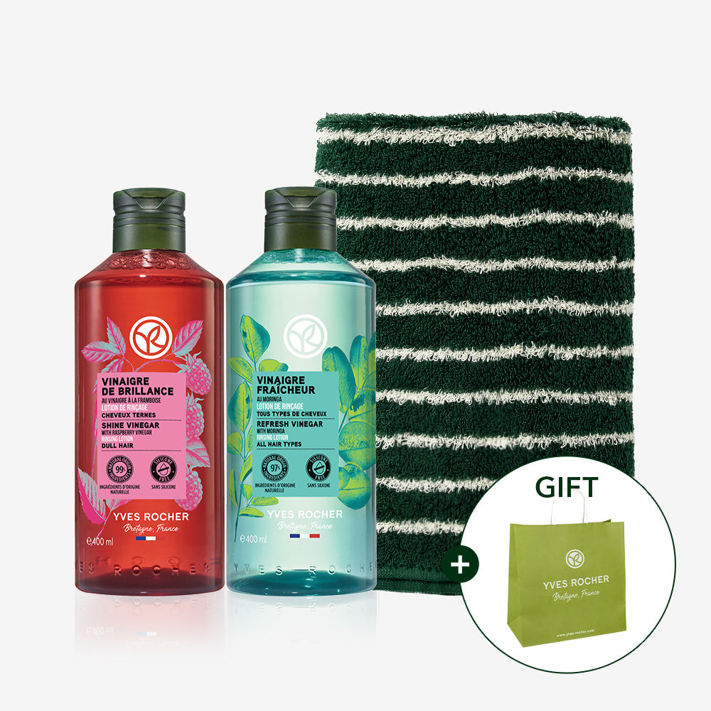 Yves Rocher Hair Vinegar & Towel Gift Set (400ml)