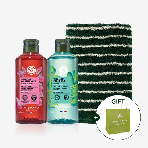 Yves Rocher Hair Vinegar & Towel Gift Set (400ml)