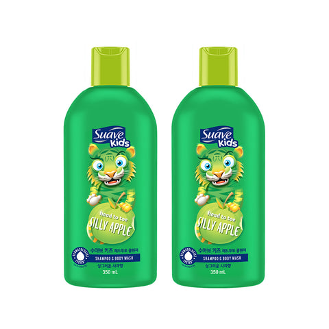 Suave Kids Head-to-Toe Cleanser Apple Scent 350ml (2 Pack)