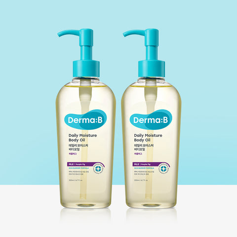 Derma:B Daily Moisture Body Oil 200ml (Purple Fig) (2 Pack)