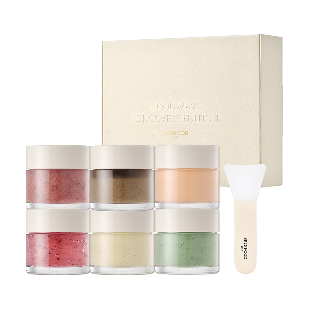 Skinfood Food Mask Discovery Edition 6-Piece Set (Strawberry, Lavender, Shine Muscat, Apricot, Lemon Dill, Honey Sugar) ? 120ml