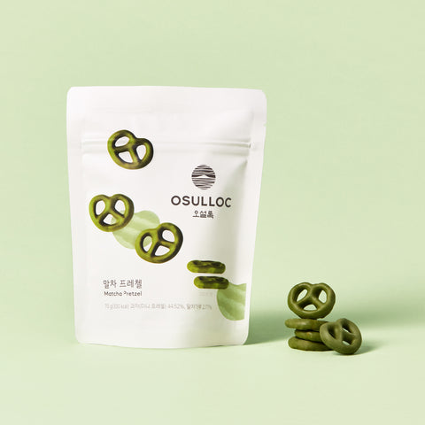 OSULLOC Tea Food 3-Piece Bundle (Pretzel, Green Tea Wafer & Waffle)
