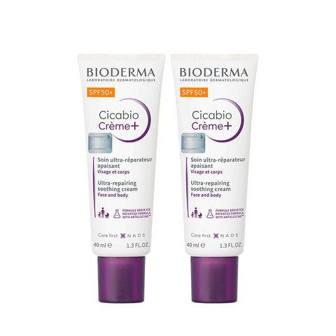 Bioderma Cicabio Cream+ SPF50+ 40ml Duo (Triple Deep Repair Sunscreen)