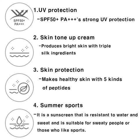 Soonsu Beauty Active Silky Sun Cream SPF50+ PA+++ application use