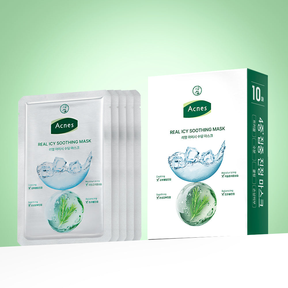 Acnes Real Icy Soothing Mask 10 Sheets