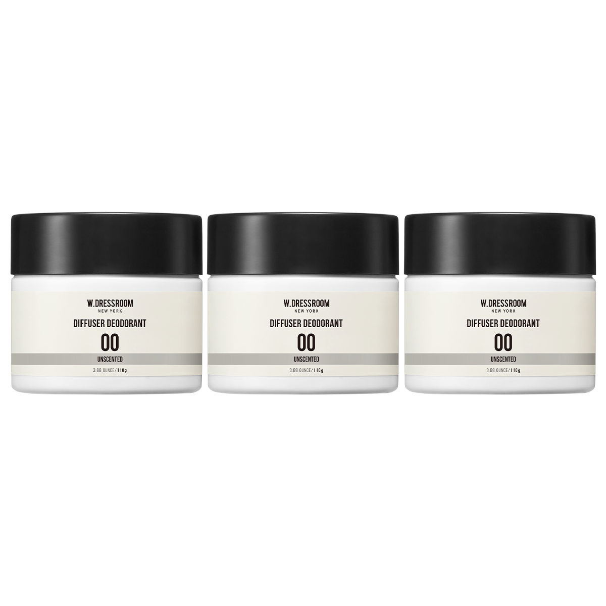 W.Dressroom Diffuser Deodorizer No.00 Unscented 110g (3 pack)