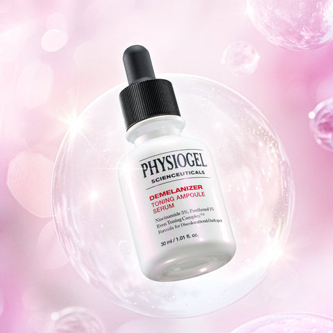 Physiogel Demelanizer Toning Ampoule Serum 30ml x2: Toning Ampoule 10ml & Glow Essence 20ml