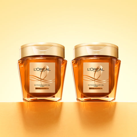 L'Oreal Paris Extraordinary Oil Silk Mask Pack 250ml (2 Pack) + Airy Silk 30ml