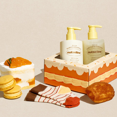 Nutseline Hoho Nut Baby Shower Kit (Wash + Lotion + Baby Socks)