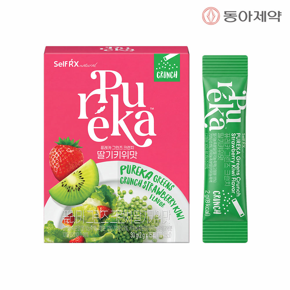 Dong-A Pharm Pureca Drinkable Salad Greens Crunch Strawberry Kiwi 15 Sachets