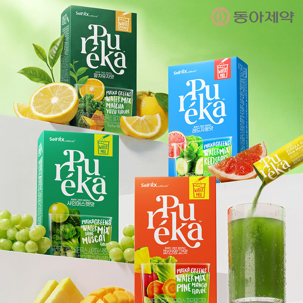 Dong-A Pharm Pureca Drinkable Salad Greens Water Mix Red Grapefruit 15 sticks x 3