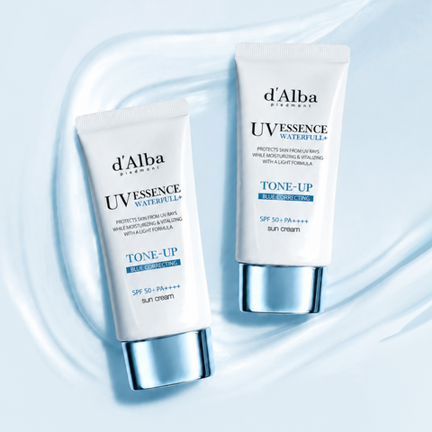 d'Alba Vegan Waterful Blue Tone-Up Sunscreen 50ml x 2 (2026 New)