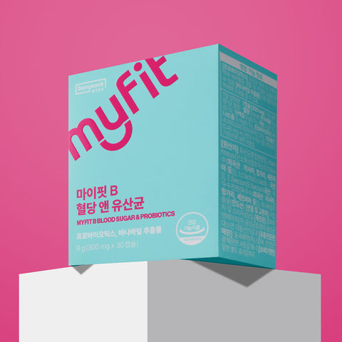 DongKook MyFit B Blood Sugar & Probiotics 300 mg x 30 Caps (4 Pack) (4-Months)