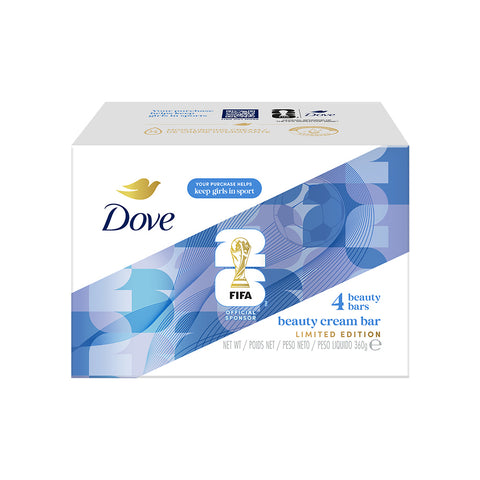 Dove x FIFA Edition Vegan Beauty Bar 90g 4-bar pack x2 (Beauty Cream) + 4-bar pack x2 (Pink Beauty Bar)