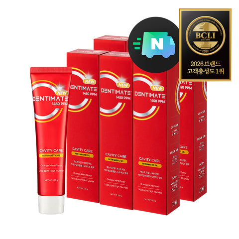 Clio Dentimate New 1450 High-Fluoride Mastic Toothpaste 150g (3+3 Pack)