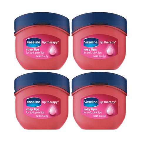 Vaseline Lip Therapy Original Mini Jar Lip Balm 7g (4 Pack)