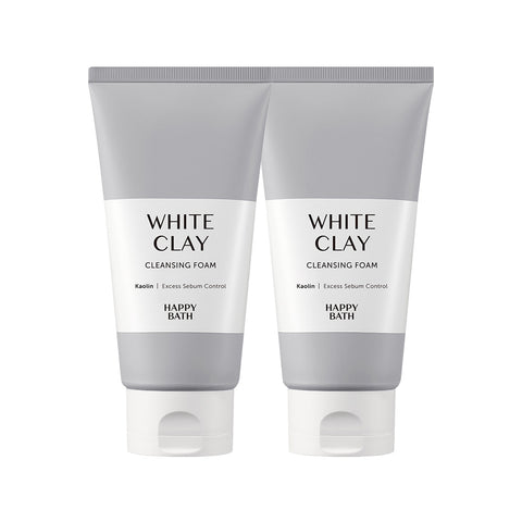 Happy Bath Natural Cleansing Foam White Clay 150g (2 pack)