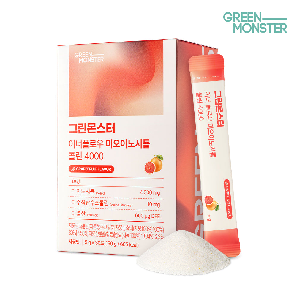 Green Monster Inner Flow Myo-Inositol Choline 4000 30 Sachets (1 Pack)