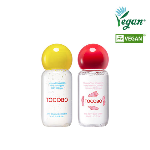Tocobo AHA BHA Lemon Toner Deluxe Mini 30 mL (2 Pack)