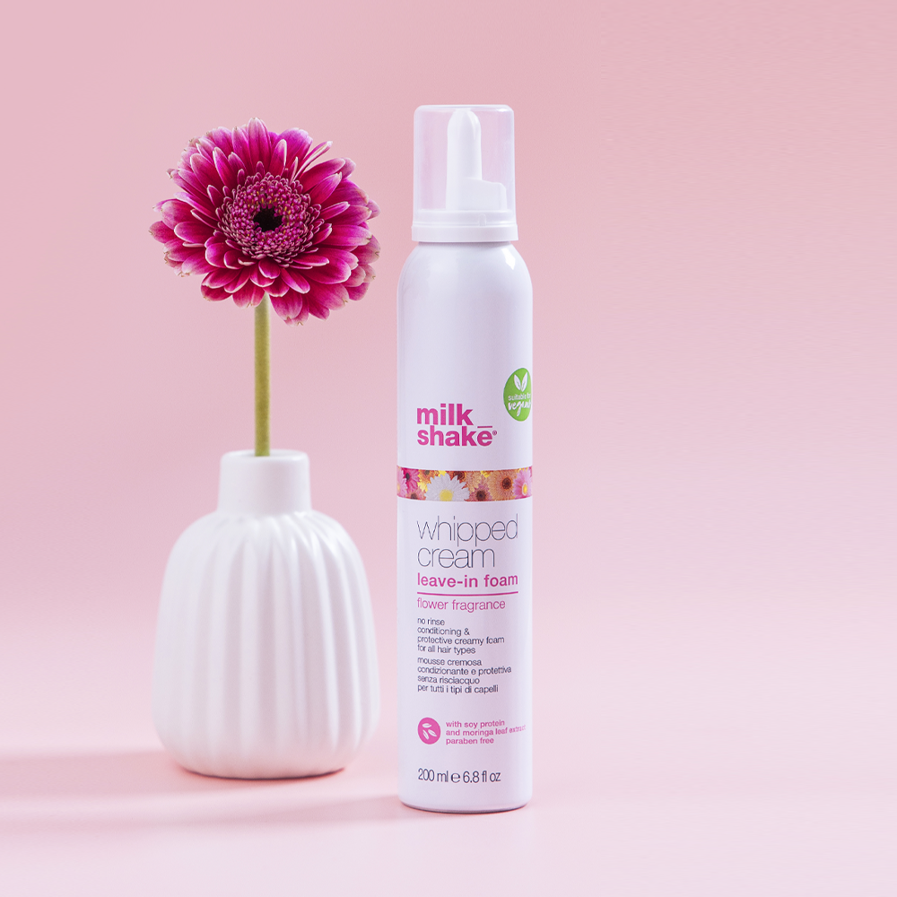 Milk Shake Conditioning Whip Feed Cream 200ml Flower Fragrance Vegan No-Rinse Treatment