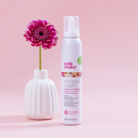 Milk Shake Conditioning Whip Feed Cream 200ml Flower Fragrance Vegan No-Rinse Treatment