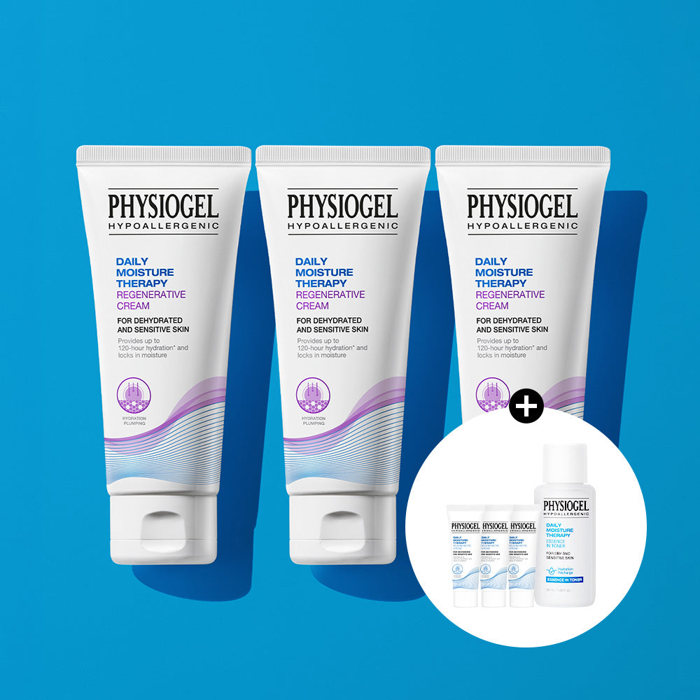 Physiogel Lounge Members Exclusive DMT Regenerative Cream Set 100ml x3 + DMT Regen Cream 10ml x3 + Toner 50ml