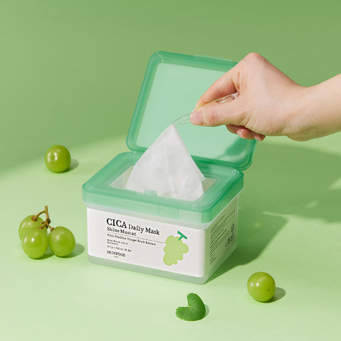 Skinfood Shine Muscat Cica Daily Smooth Mask 30P