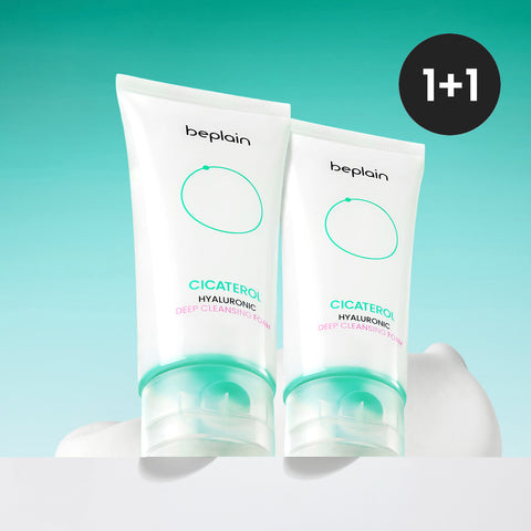 Beplain Cica-Terol Hyaluronic Deep Cleansing Foam 120ml (2 Pack)