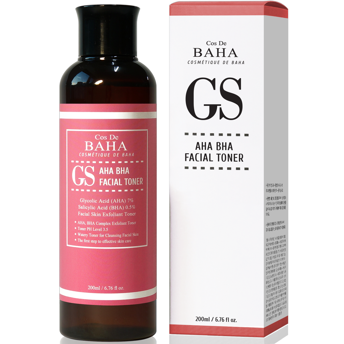 Cos De BAHA GS AHA 7% + BHA 0.5% Exfoliating Toner 200ml