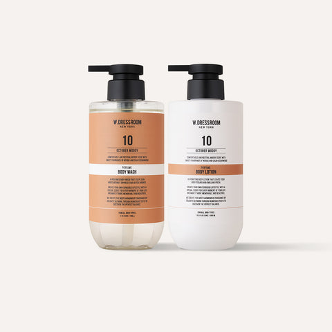 W.Dressroom Perfume Body Wash & Body Lotion No.10 October Woody 500ml