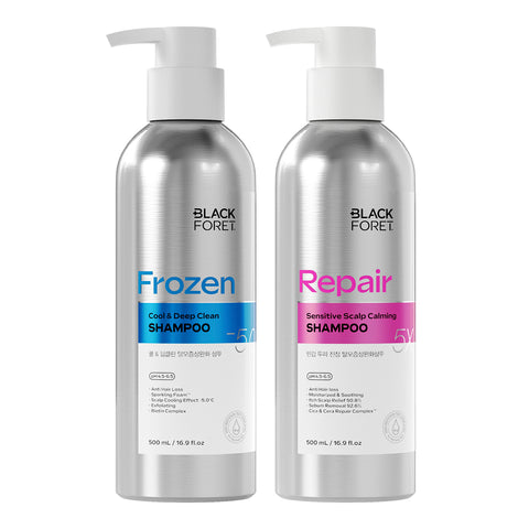 Black Foret Cool & Deep Clean Hair Loss-Relief Shampoo 500ml x2