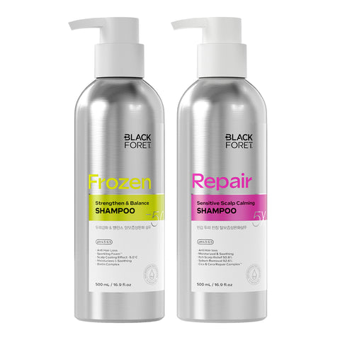 Black Foret Cool & Deep Clean Hair Loss-Relief Shampoo 500ml x2