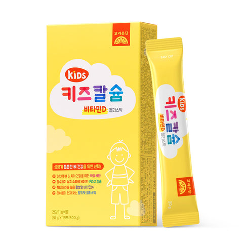 Koreaeundan Kids Calcium and Vitamin D Jelly Sticks 15 Sticks x 4