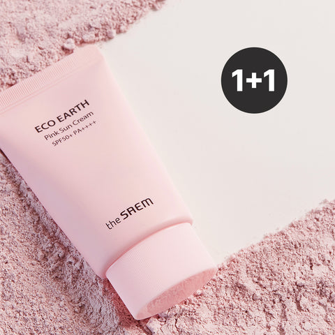 The Saem Eco Earth Pink Sun Cream SPF50+ 50ml (2 Pack)
