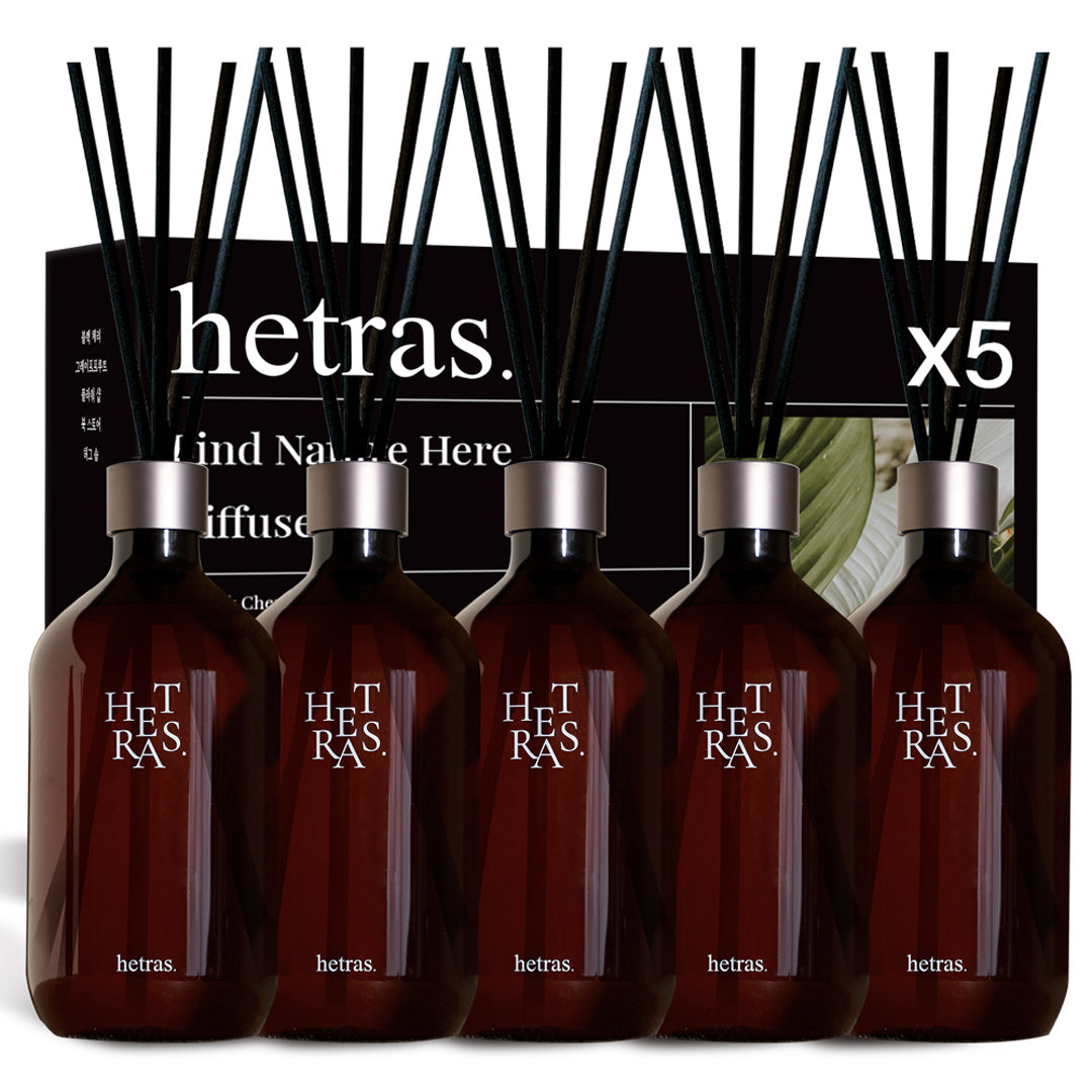 Hetras Premium Large Diffuser 500ml (5 Pack) Gift Set