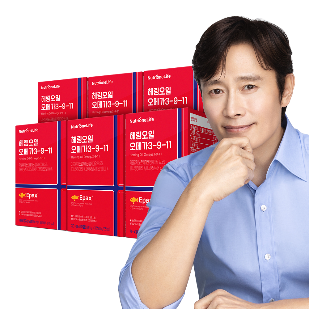 Nutrione Lee Byung-hun Herring Oil Omega-3-9-11 30 Capsules x 6 (Norway)