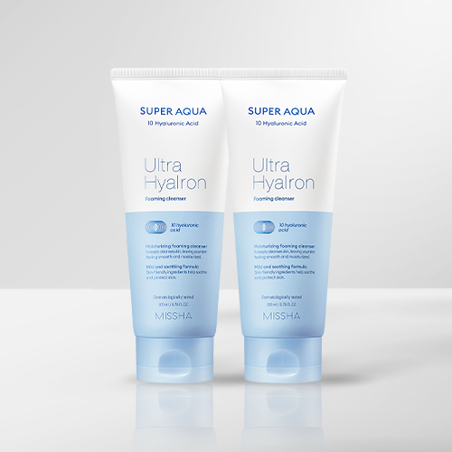 MISSHA Super Aqua Ultra Hyalron Foaming Cleanser 200ml (2 pack)