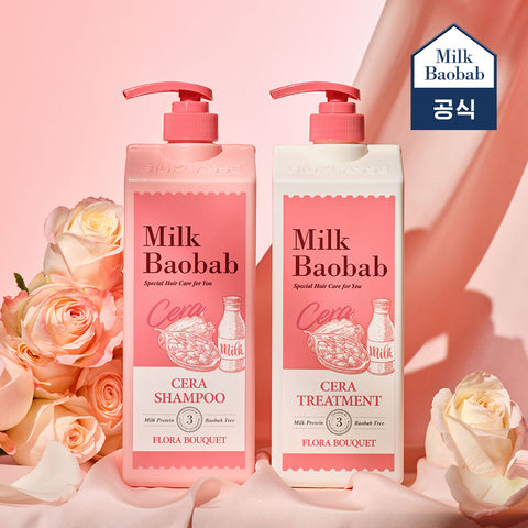 Milk Baobab Cera Shampoo + Treatment + Body Wash Flora Bouquet, 1.2L, 3 pcs