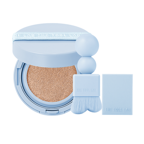 The Tool Lab Stamp Skin-Fit Cushion Airy 11g Cushion & Brush Set (Refill sold separately) SPF40++